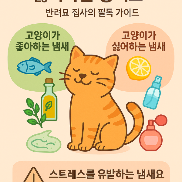 고양이가 좋아하는 냄새와 싫어하는 향기