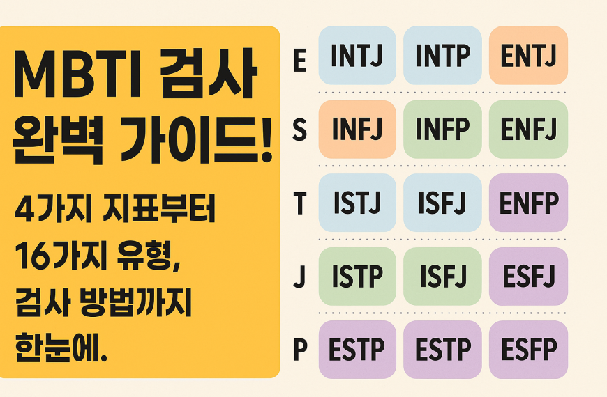 MBTI 검사 완벽 가이드