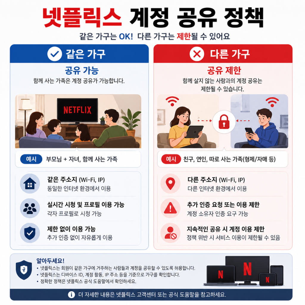 넷플릭스 계정 공유 정책 1