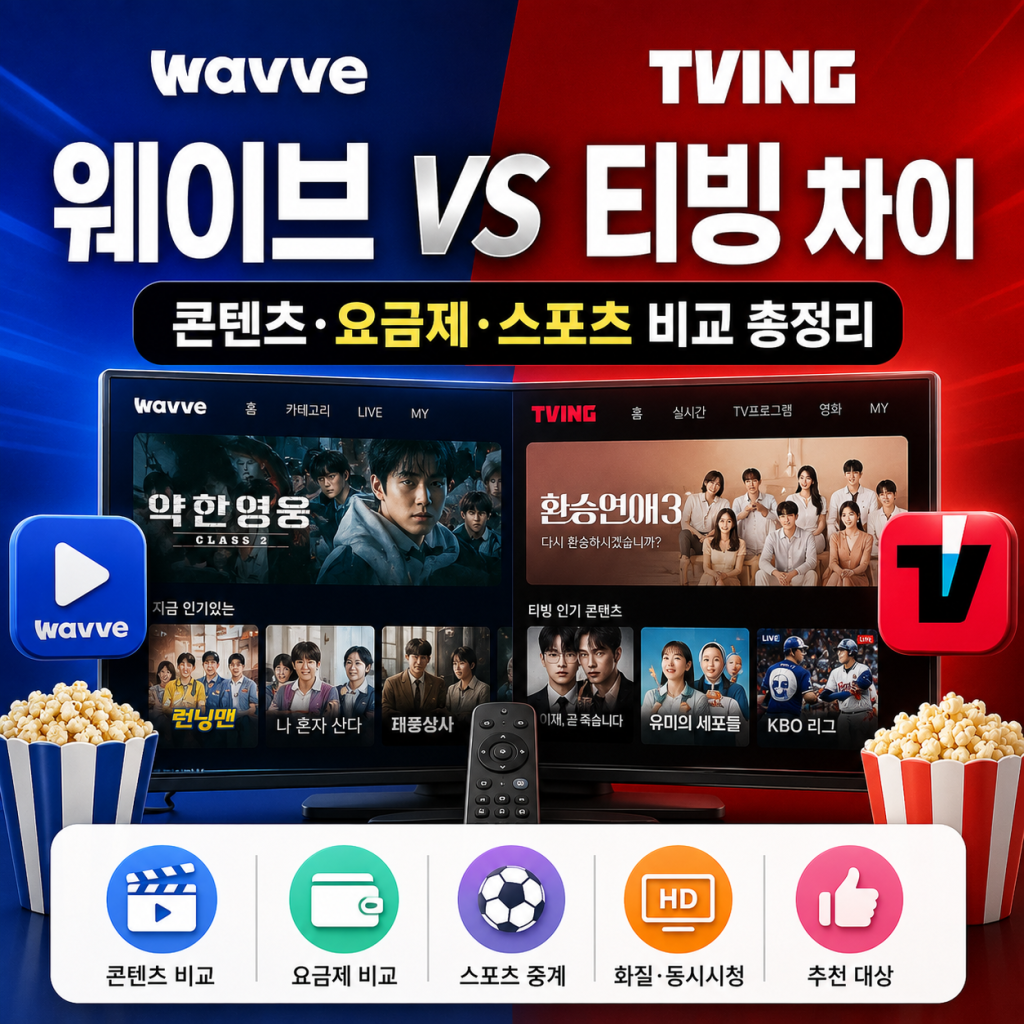 웨이브와 티빙 차이