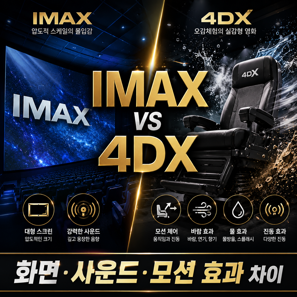 IMAX와 4DX 차이