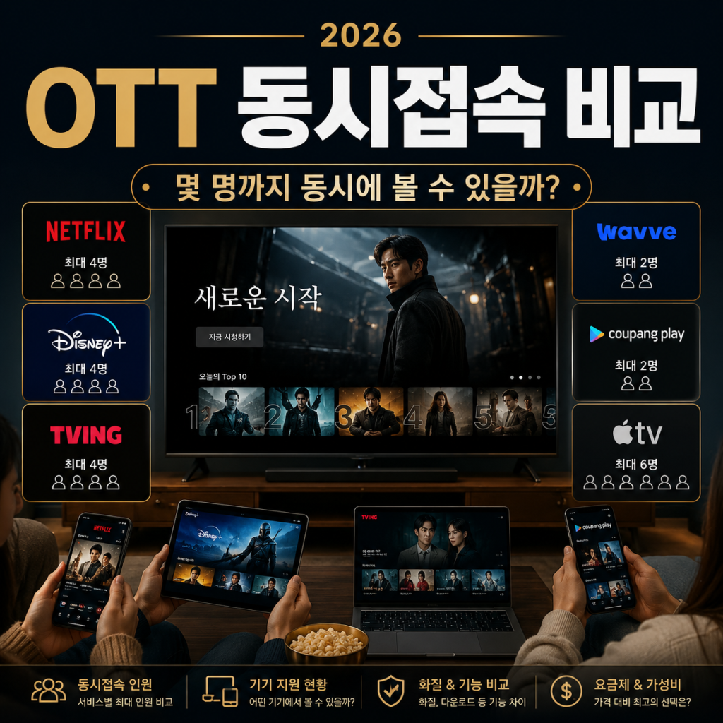 OTT 동시접속 비교