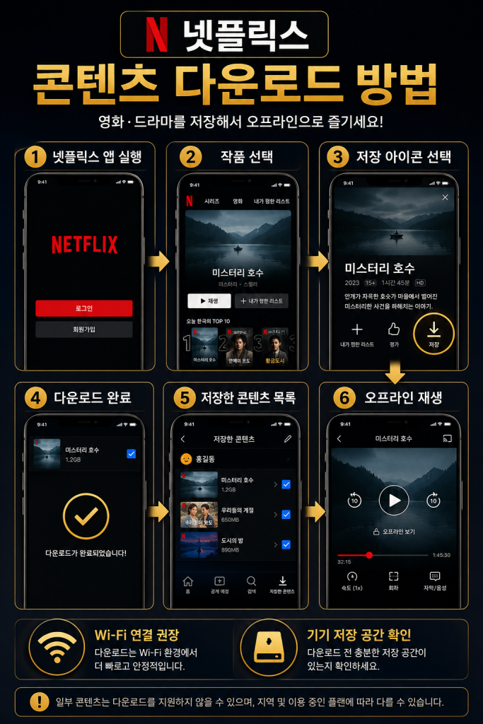 넷플릭스 다운로드 방법 1