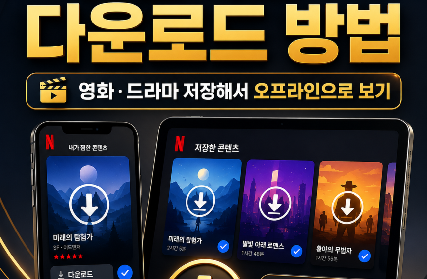 넷플릭스 다운로드 방법