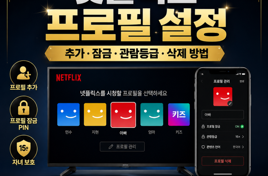 넷플릭스 프로필 설정