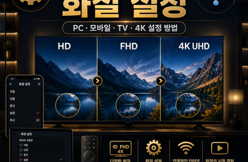 넷플릭스 화질 설정 방법, PC·모바일·TV 고화질로 보는 법