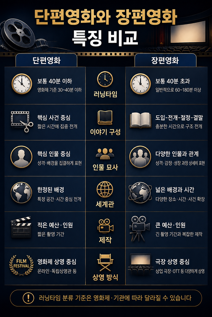단편영화와 장편영화 차이 1