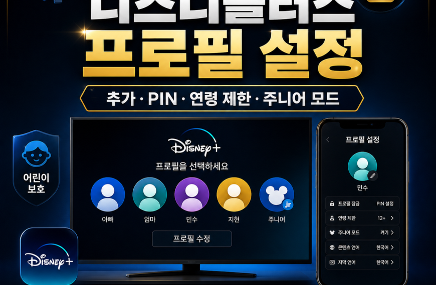 디즈니플러스 프로필 설정