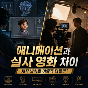 애니메이션 실사 영화 차이