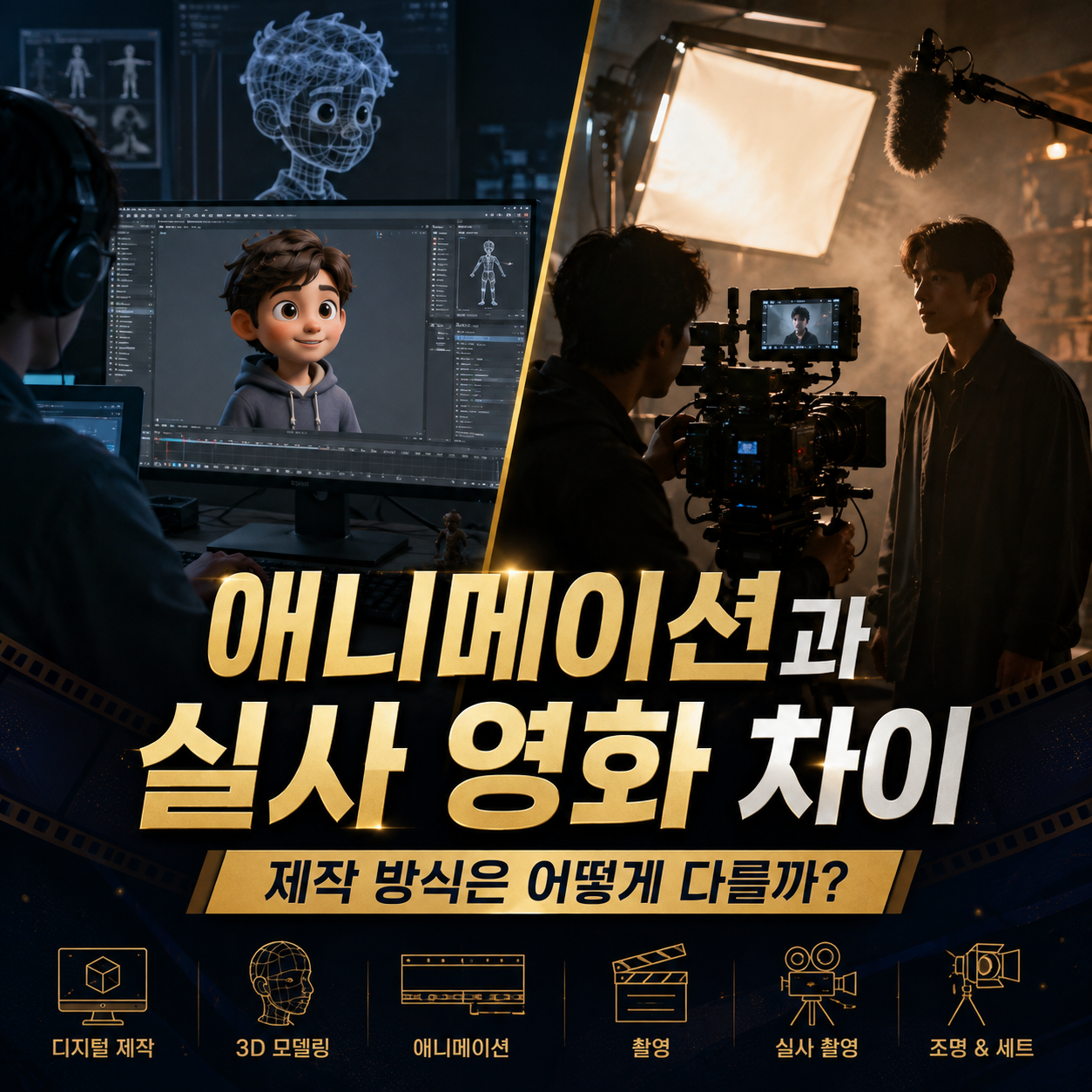 애니메이션 실사 영화 차이