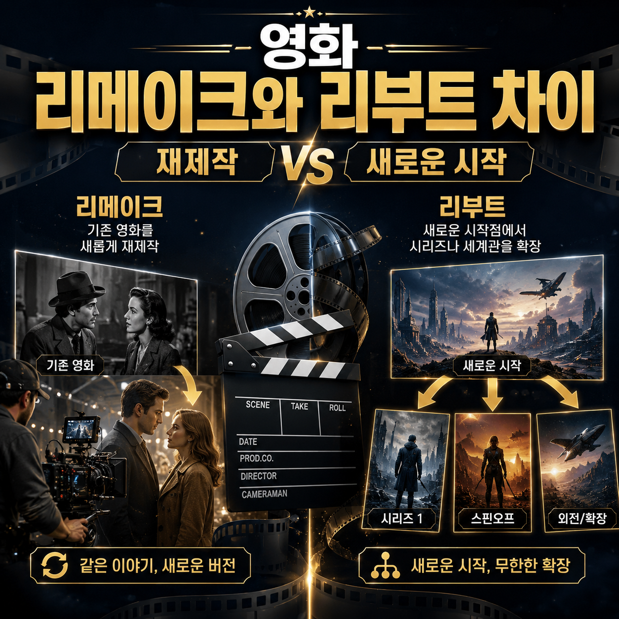 영화 리메이크와 리부트 차이