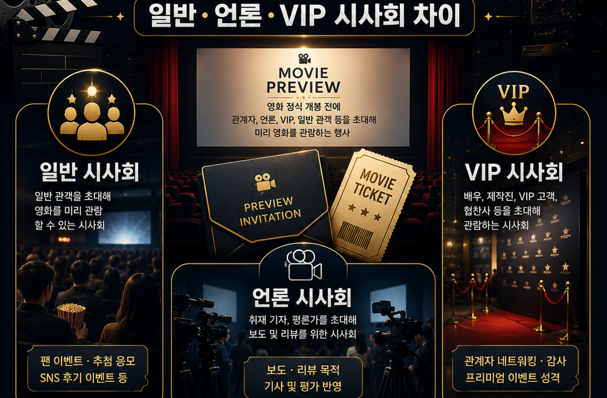 영화 시사회란? 일반 시사회·언론배급시사회·VIP 시사회 차이