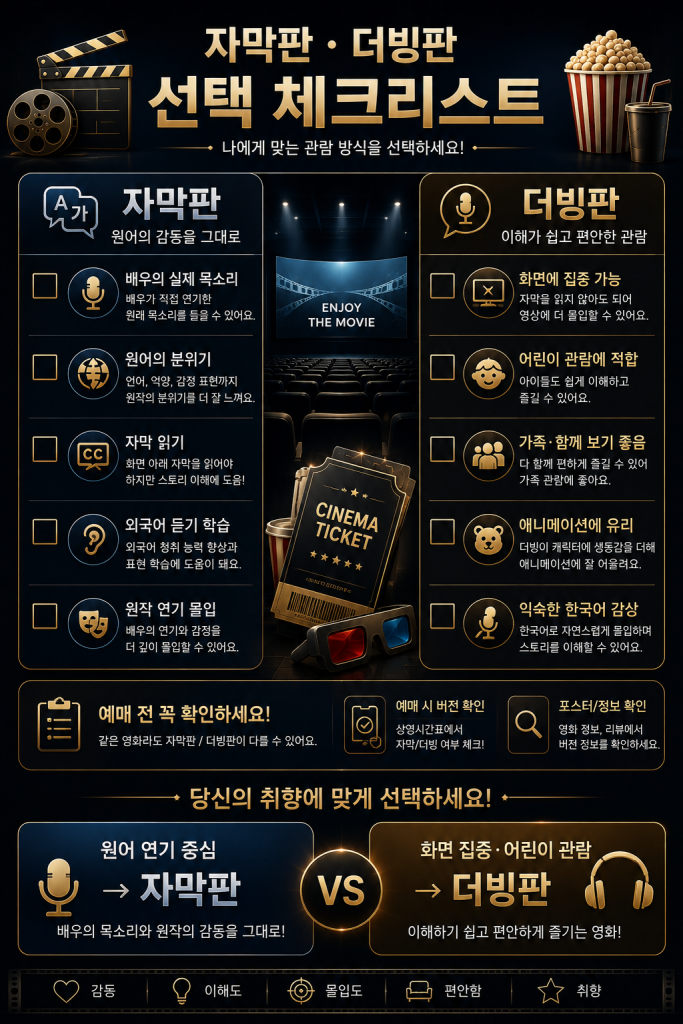 영화 자막판 더빙판 차이 2