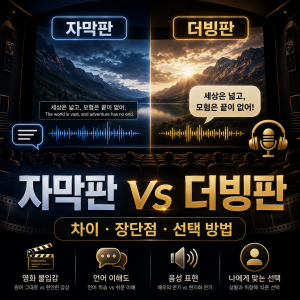 영화 자막판 더빙판 차이