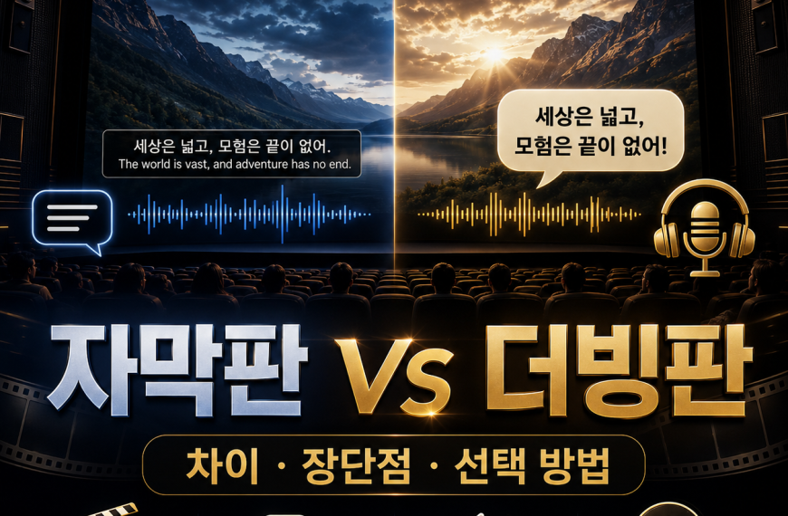 영화 자막판 더빙판 차이