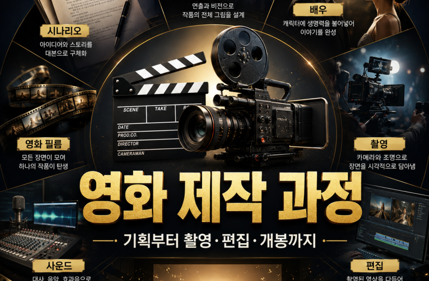영화 제작 과정 총정리, 기획부터 촬영·후반작업·개봉까지