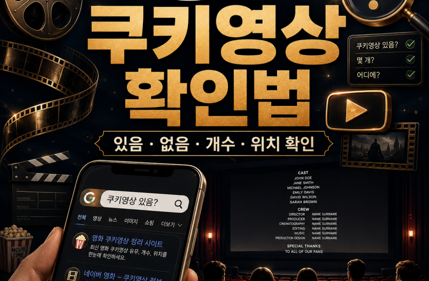 영화 쿠키영상 유무 확인