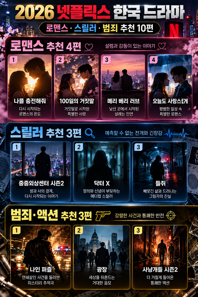 2026 넷플릭스 한국 드라마 추천 포스터