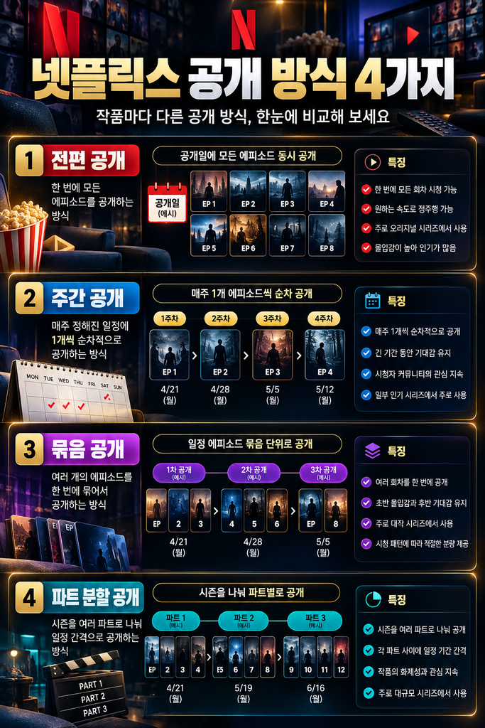 넷플릭스 공개 방식