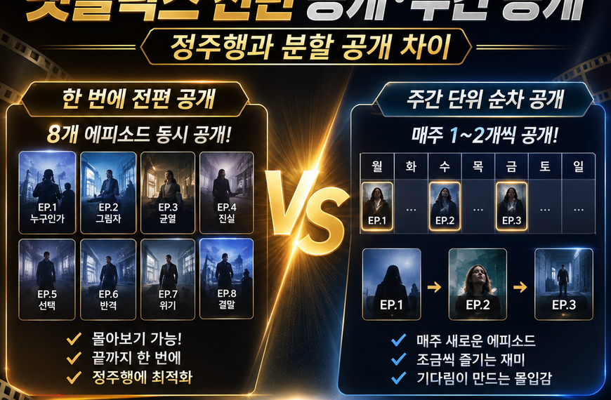넷플릭스 전편 공개 주간 공개