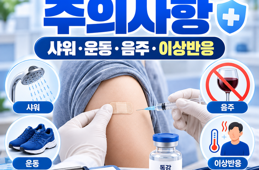 독감 예방접종 후 주의사항