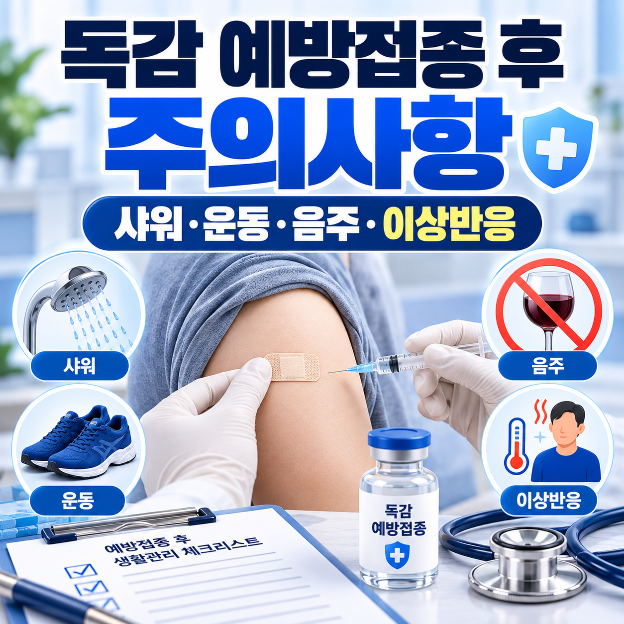 독감 예방접종 후 주의사항