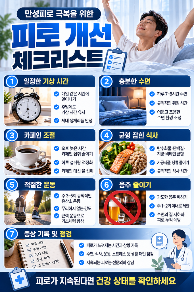 만성피로 개선 체크리스트