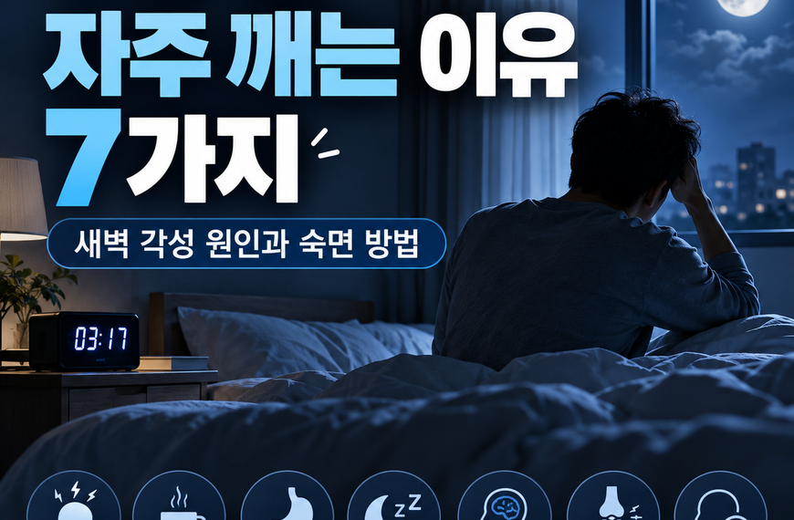 수면 중 자주 깨는 이유 7가지, 새벽에 깨는…